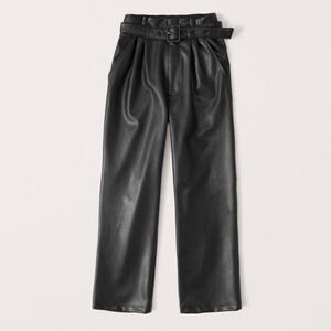 Like New Abercrombie & Fitch Vegan Leather Cropped High Rise Pants